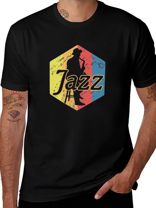 Vintage Jazz Musician Graphic Tee - Cool Retro Style