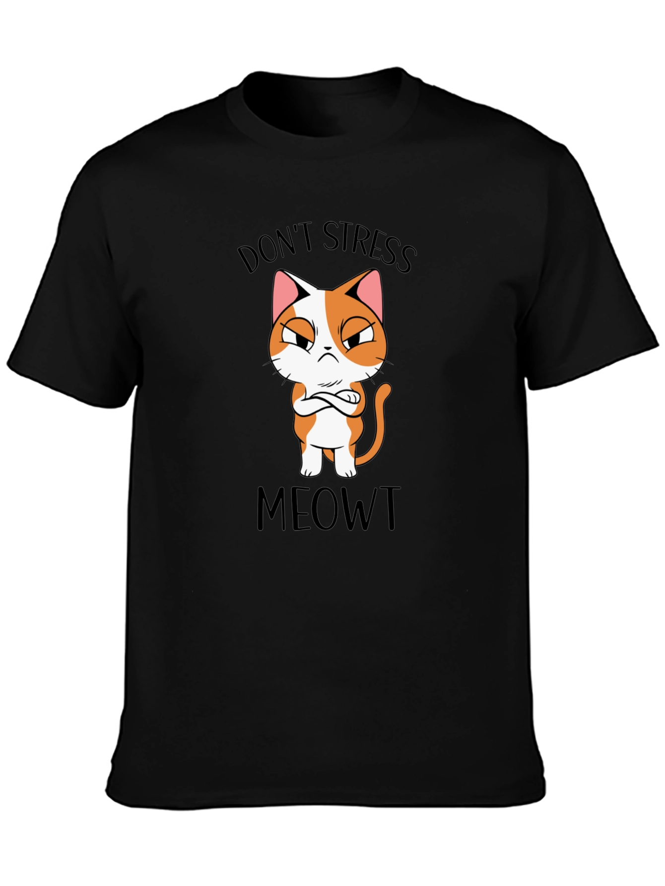 Dont Stress Meowt Black T-Shirt