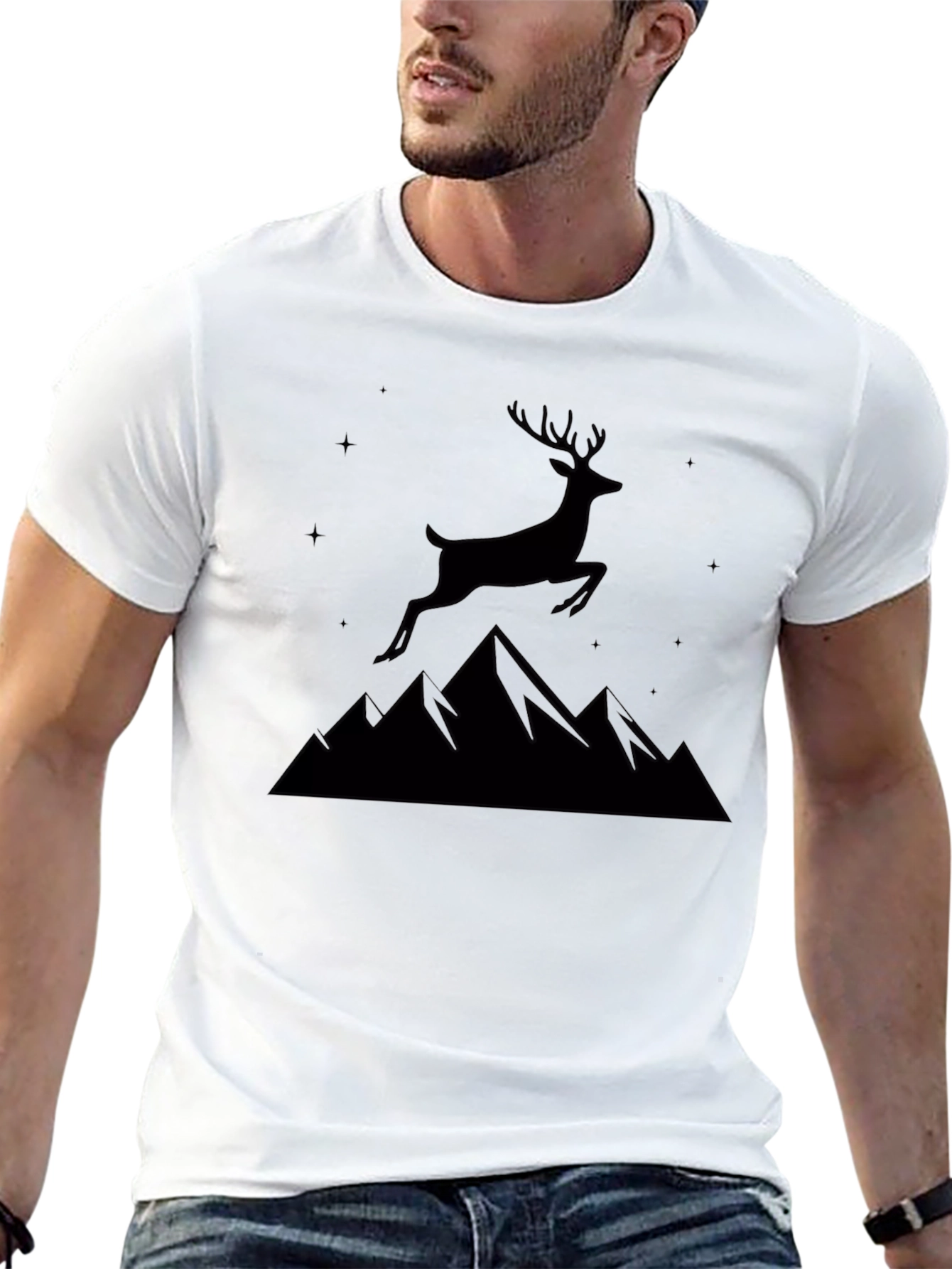 Black Deer Mountain Graphic Tee