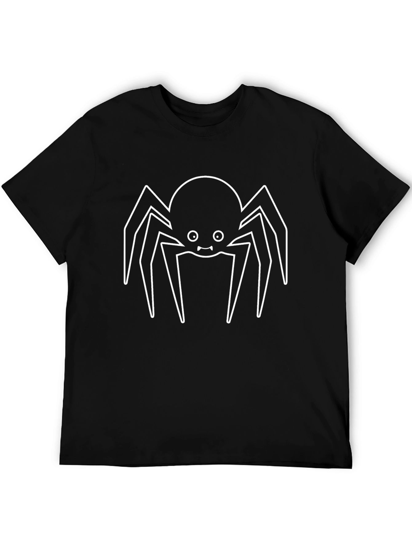 Cute Spider Graphic Tee - Mens Black T-Shirt