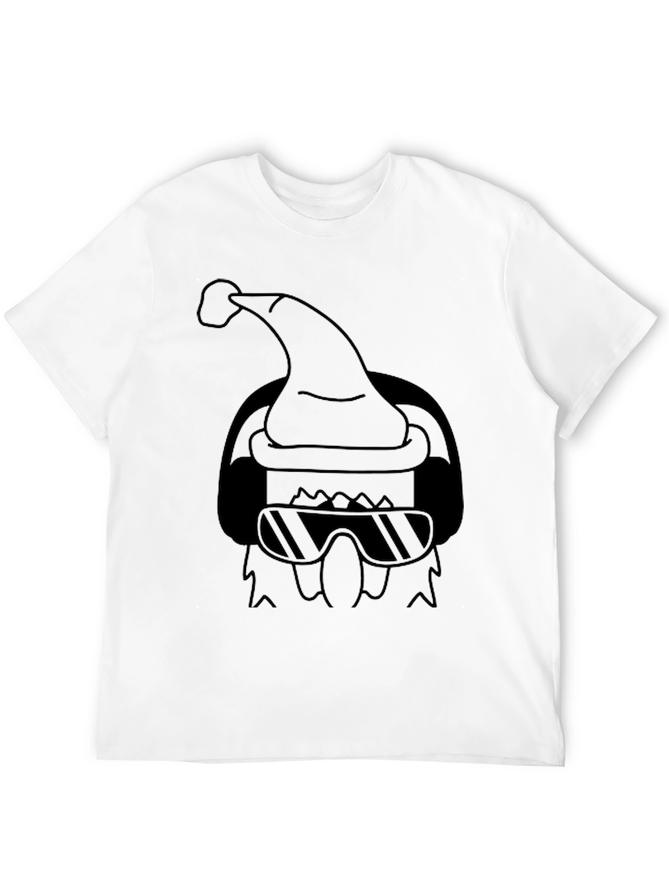 Cool Santa Graphic Tee - Black