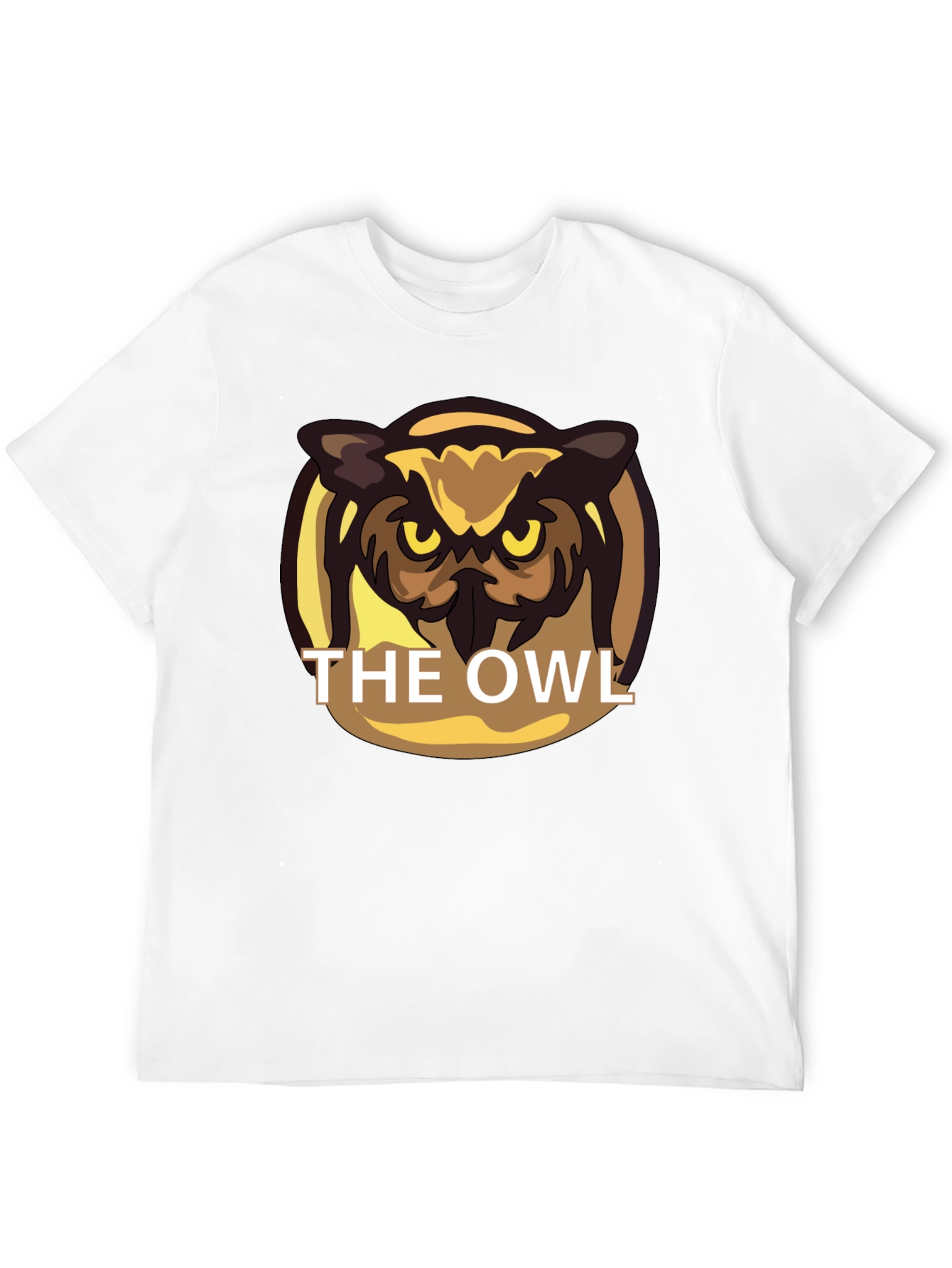 The Owl Graphic Print Black T-Shirt