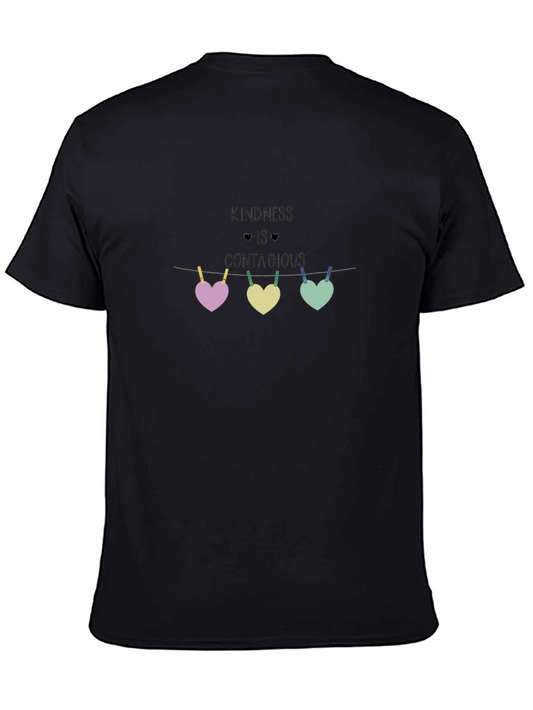 Kindness is Contagious T-Shirt with Heart Design