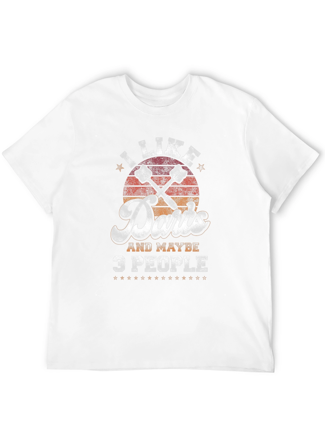 I Like Darts and Maybe 3 People Black T-Shirt