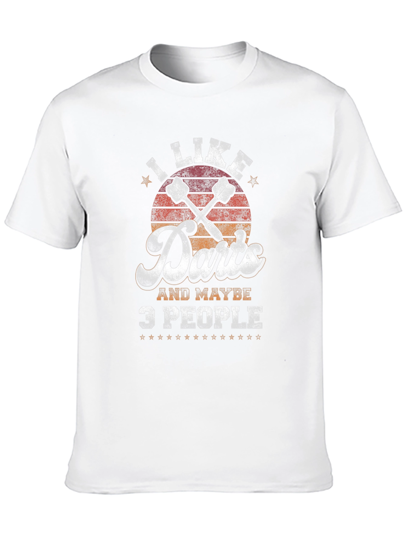 I Like Darts and Maybe 3 People Black T-Shirt