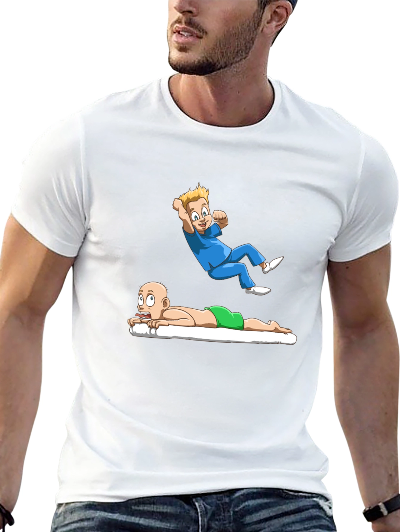 Cartoon Graphic Tee - Massage Therapy Humor
