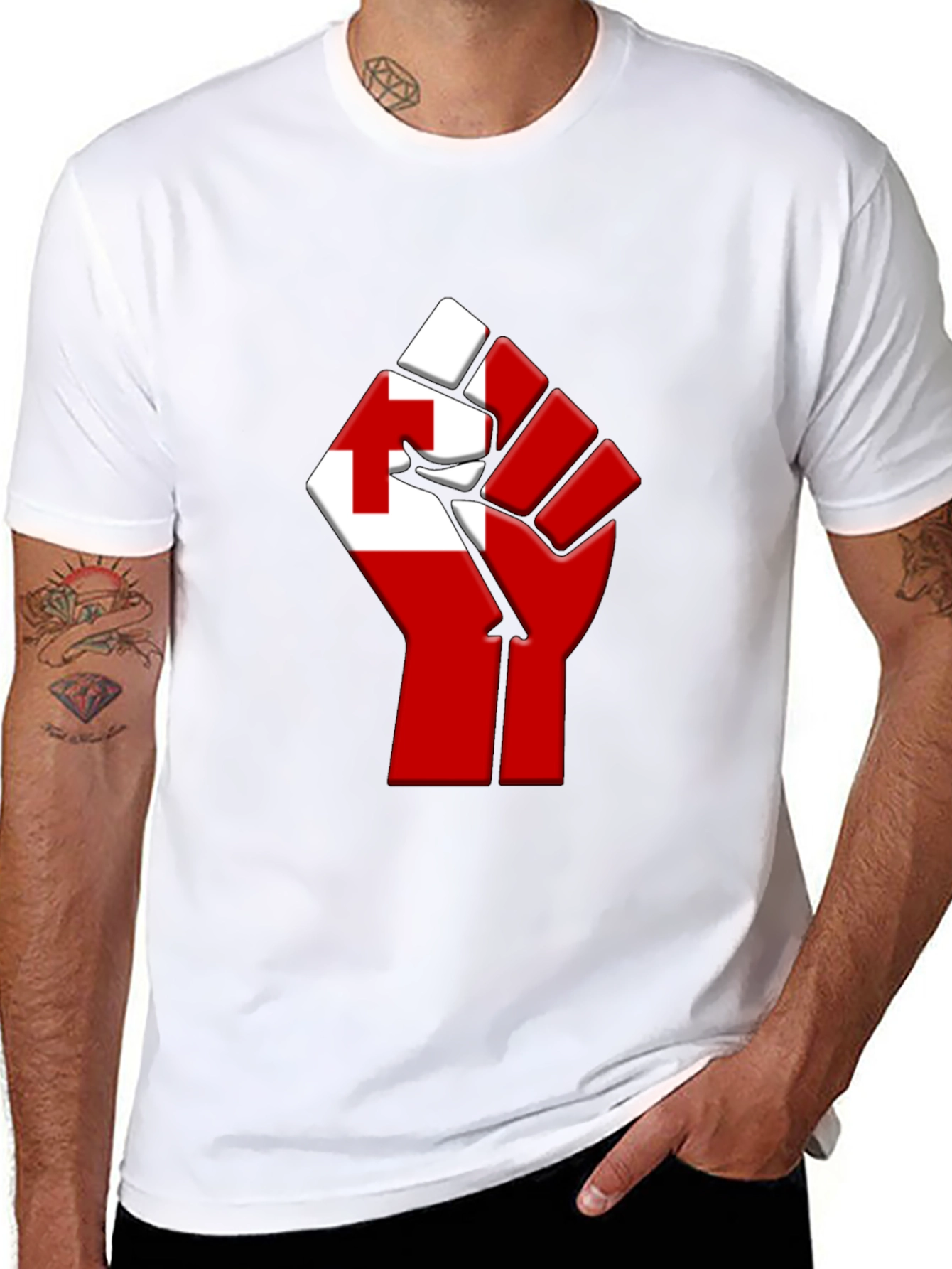Tonga Flag Fist T-Shirt