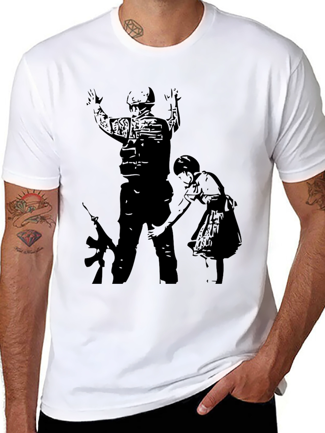 Controversial Soldier and Girl T-Shirt