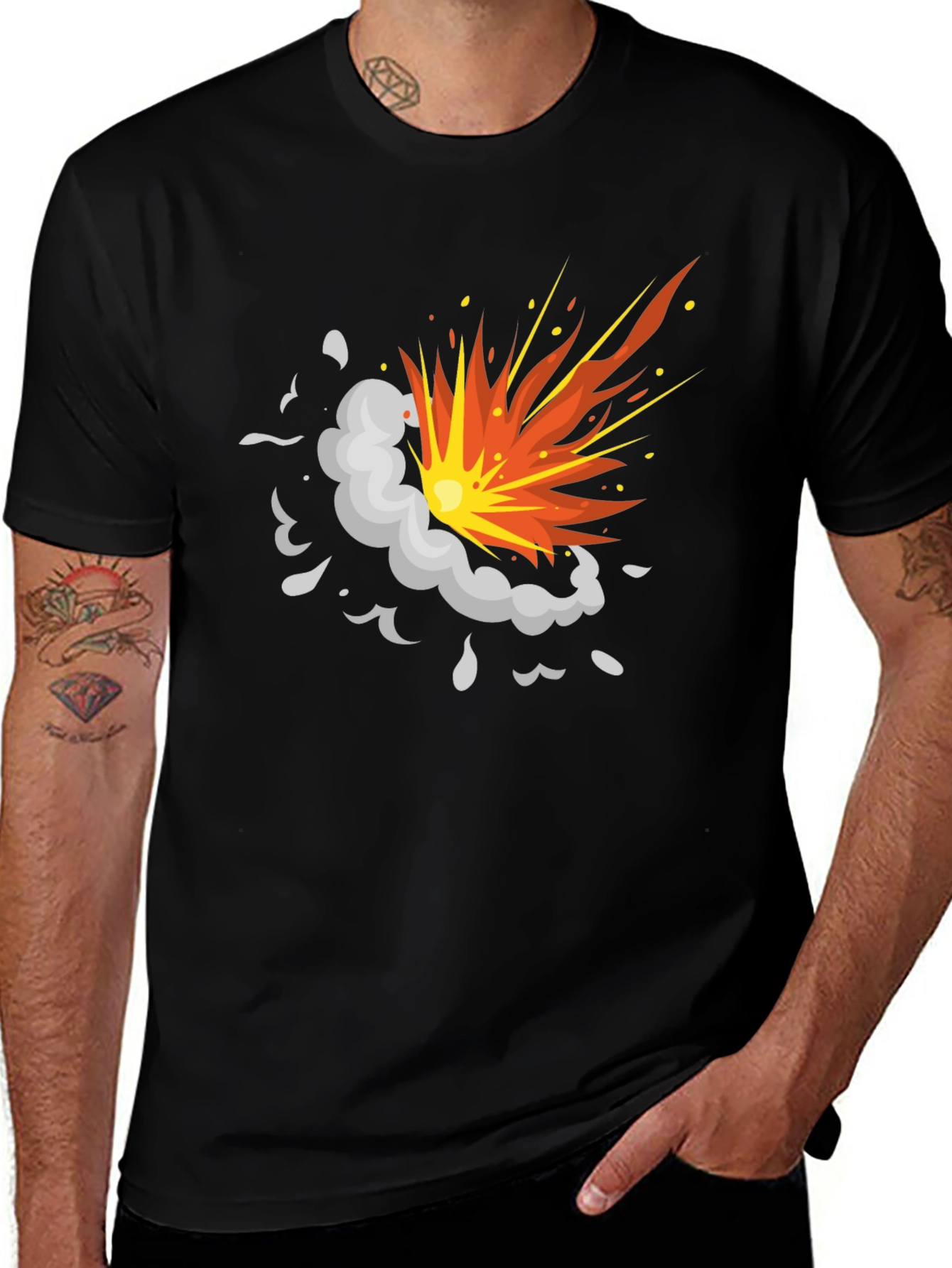 Explosion Graphic Black T-Shirt