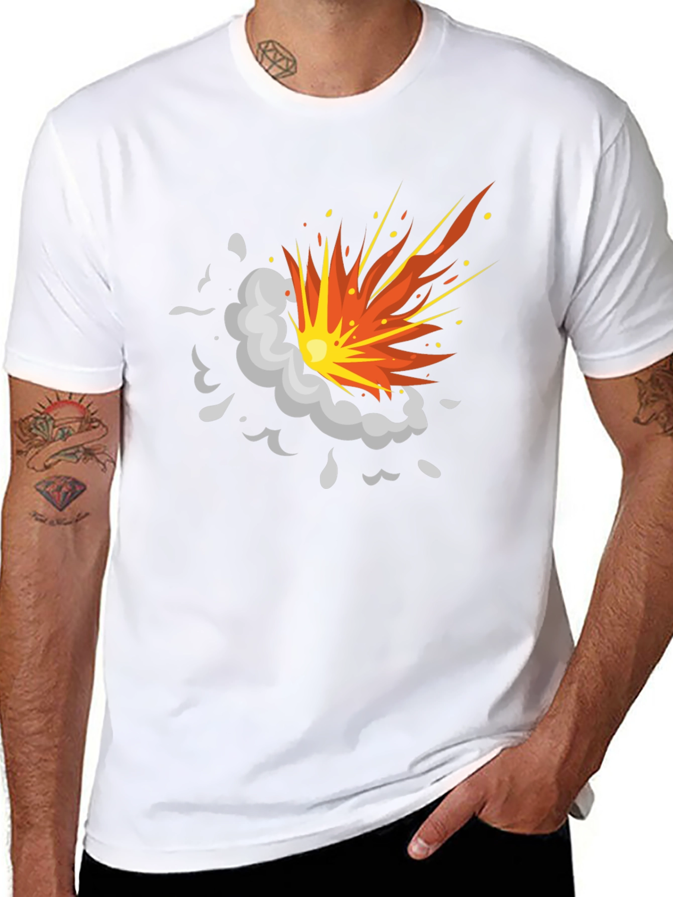Explosion Graphic Black T-Shirt