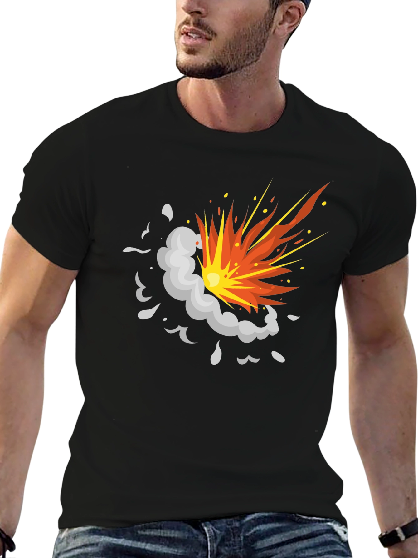 Explosion Graphic Black T-Shirt