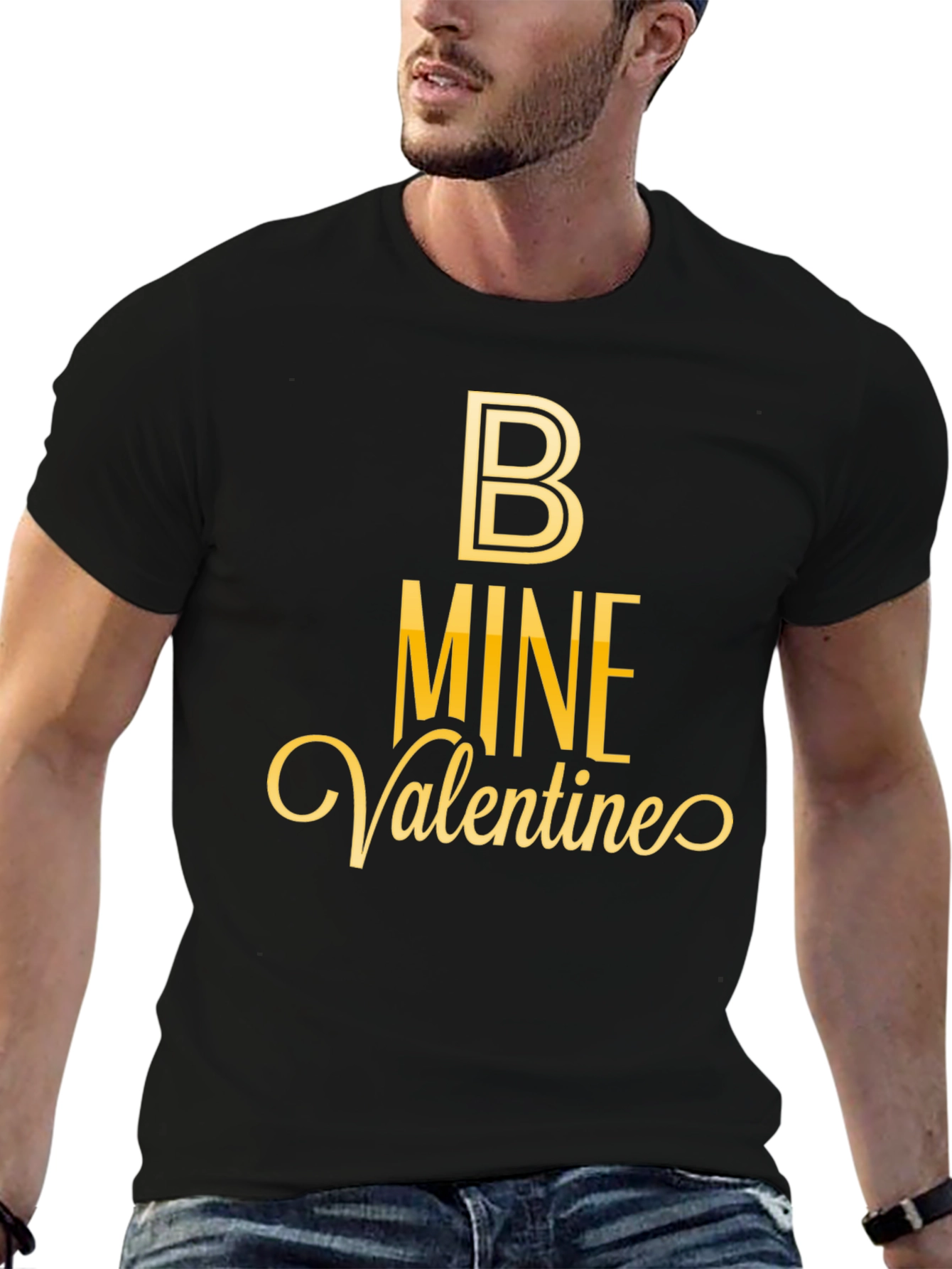 Be Mine Valentines Day Black T-Shirt