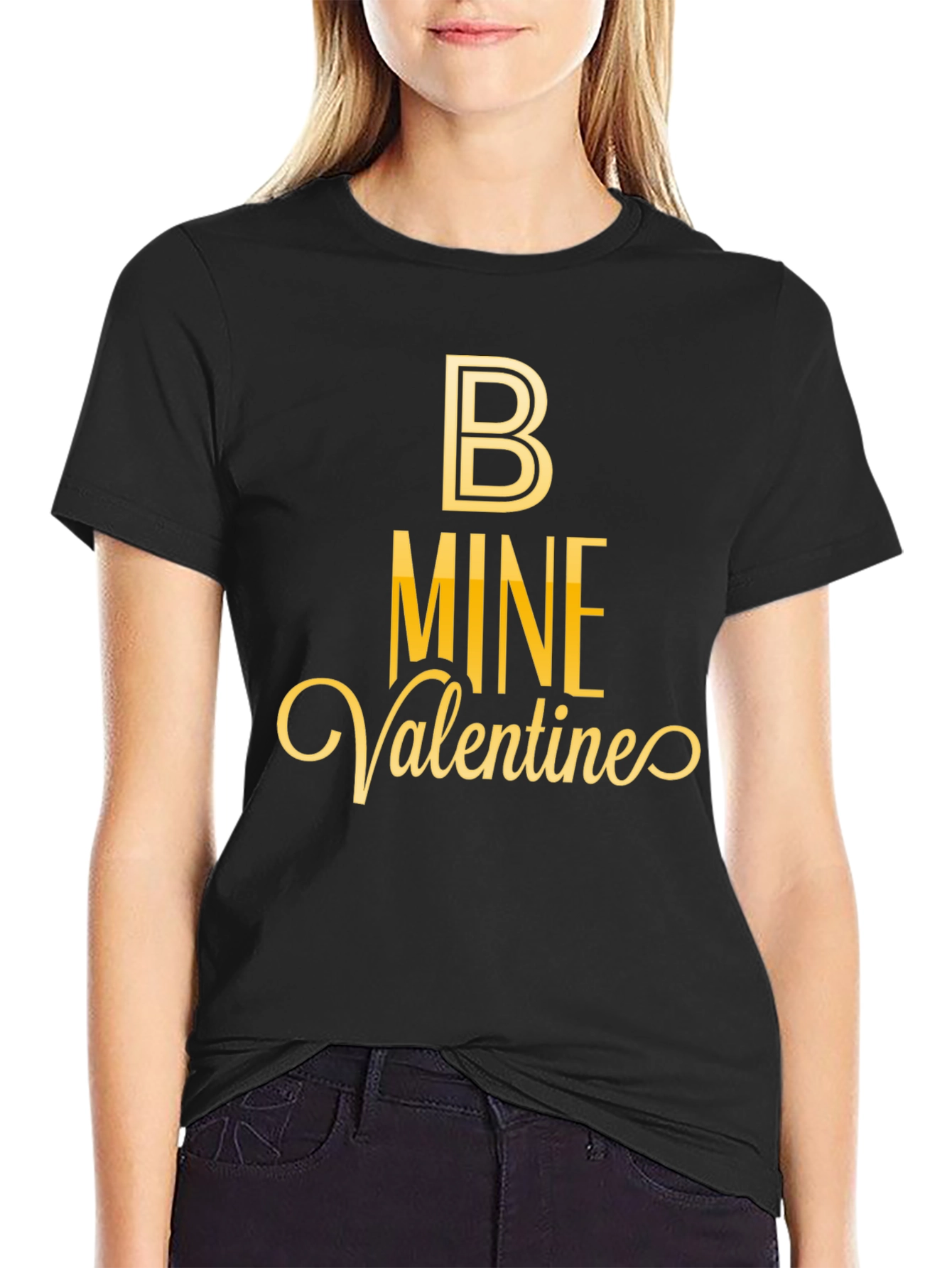 Be Mine Valentines Day Black T-Shirt