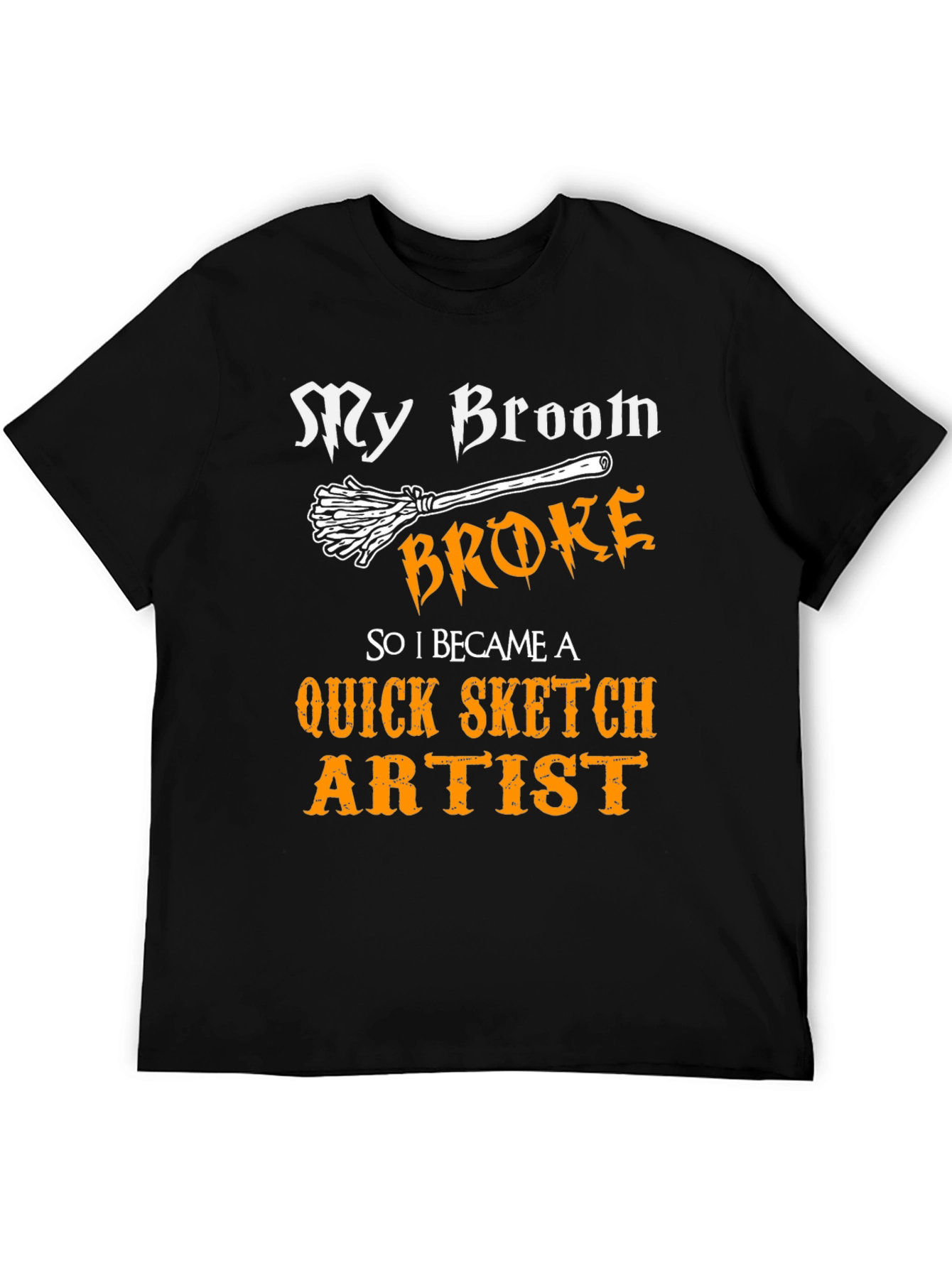 Funny Broom Broke Artist Graphic Tee