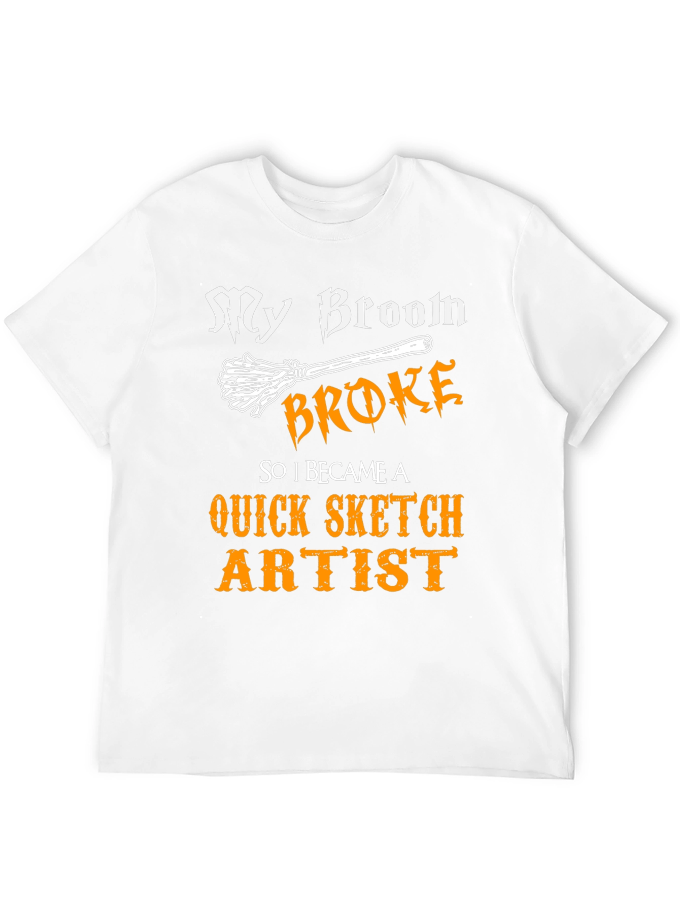 Funny Broom Broke Artist Graphic Tee