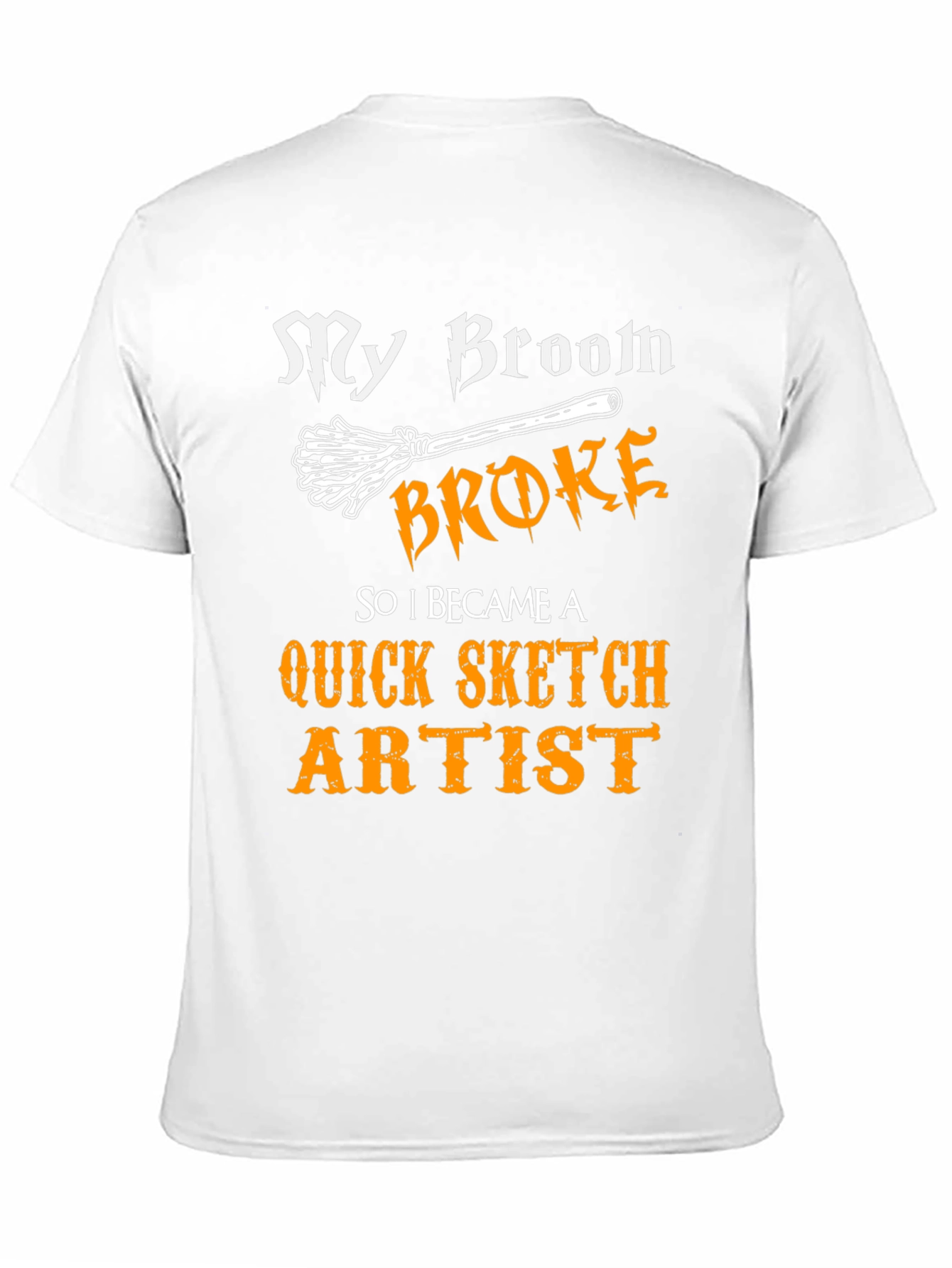 Funny Broom Broke Artist Graphic Tee