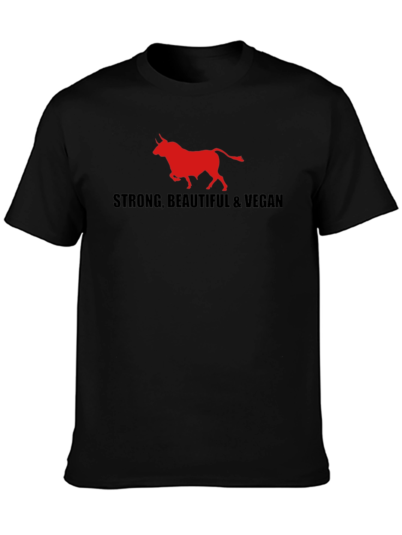 Strong Beautiful & Vegan Bull Graphic Tee