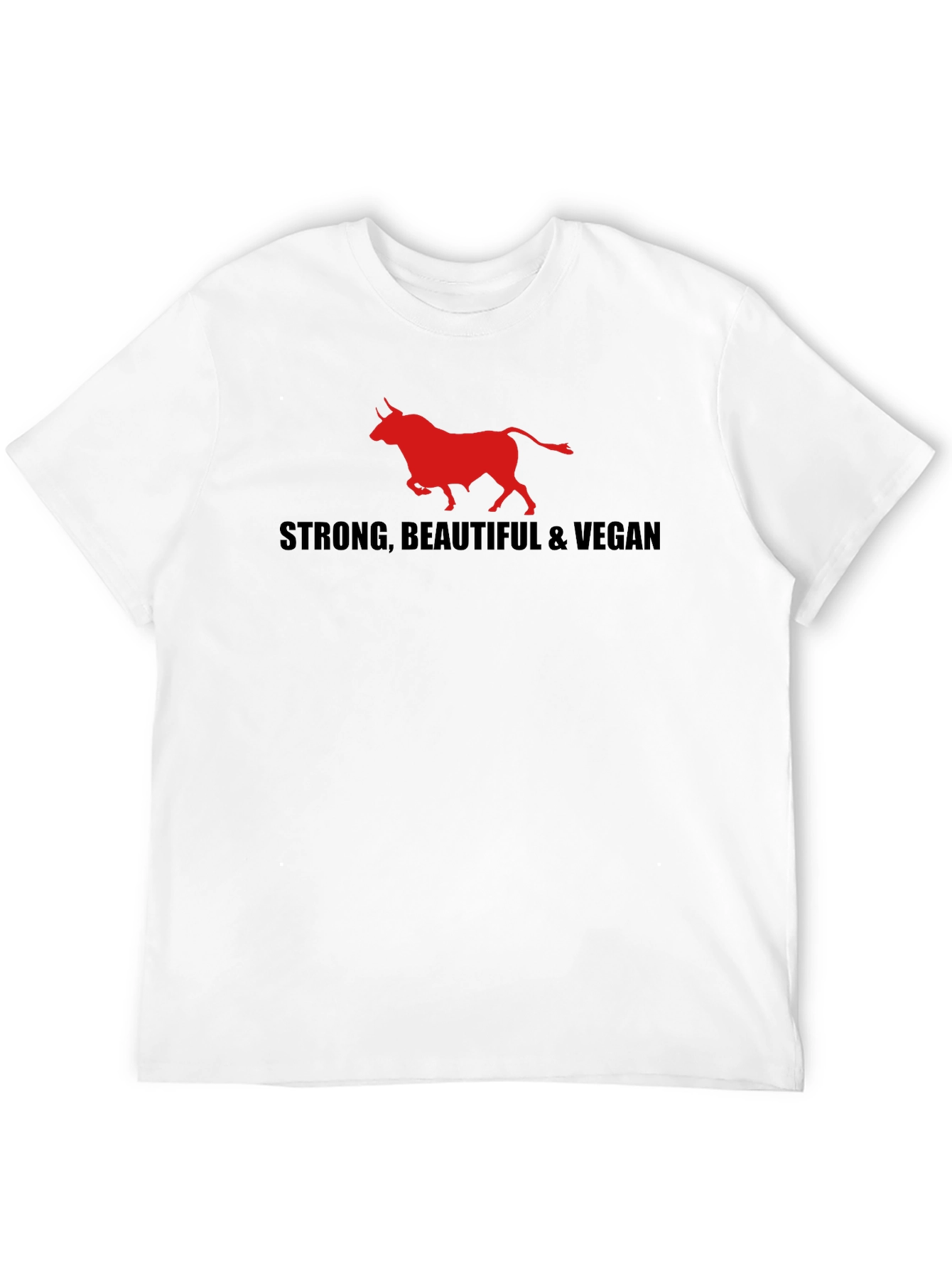 Strong Beautiful & Vegan Bull Graphic Tee