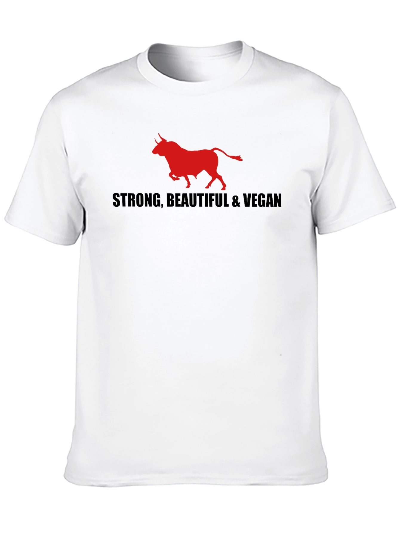 Strong Beautiful & Vegan Bull Graphic Tee