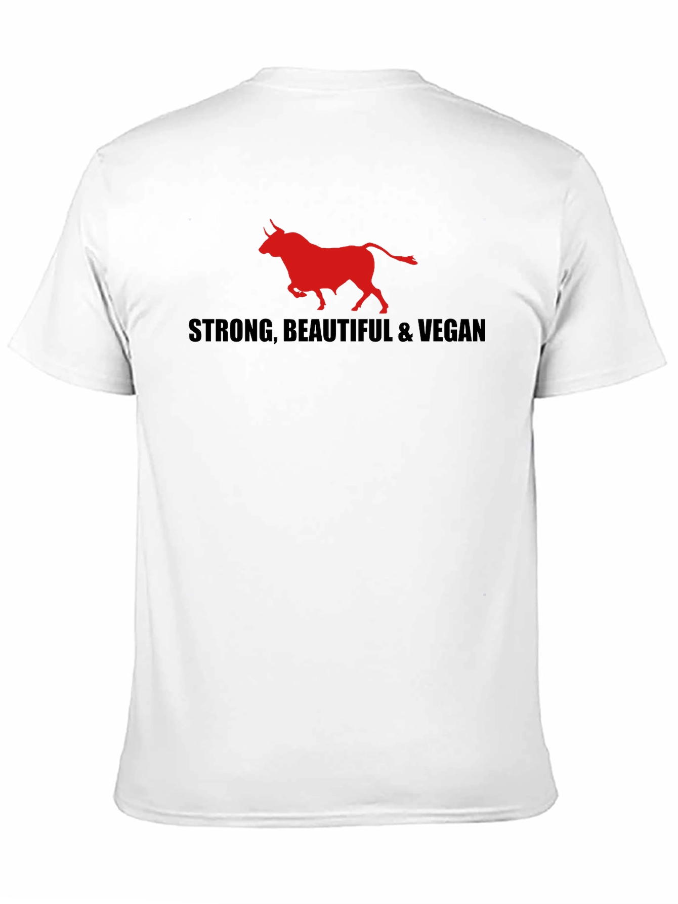 Strong Beautiful & Vegan Bull Graphic Tee