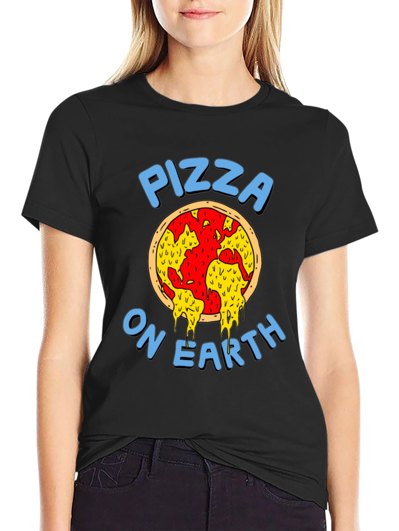 Pizza On Earth Graphic Tee - Foodie T-Shirt