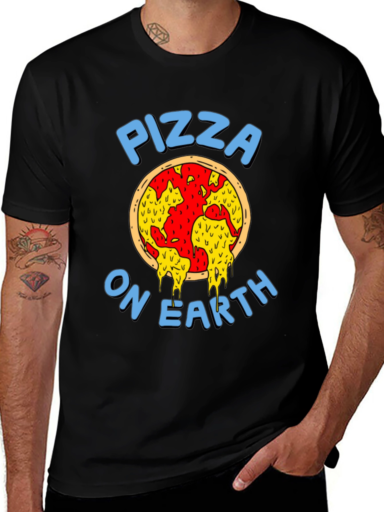 Pizza On Earth Graphic Tee - Foodie T-Shirt