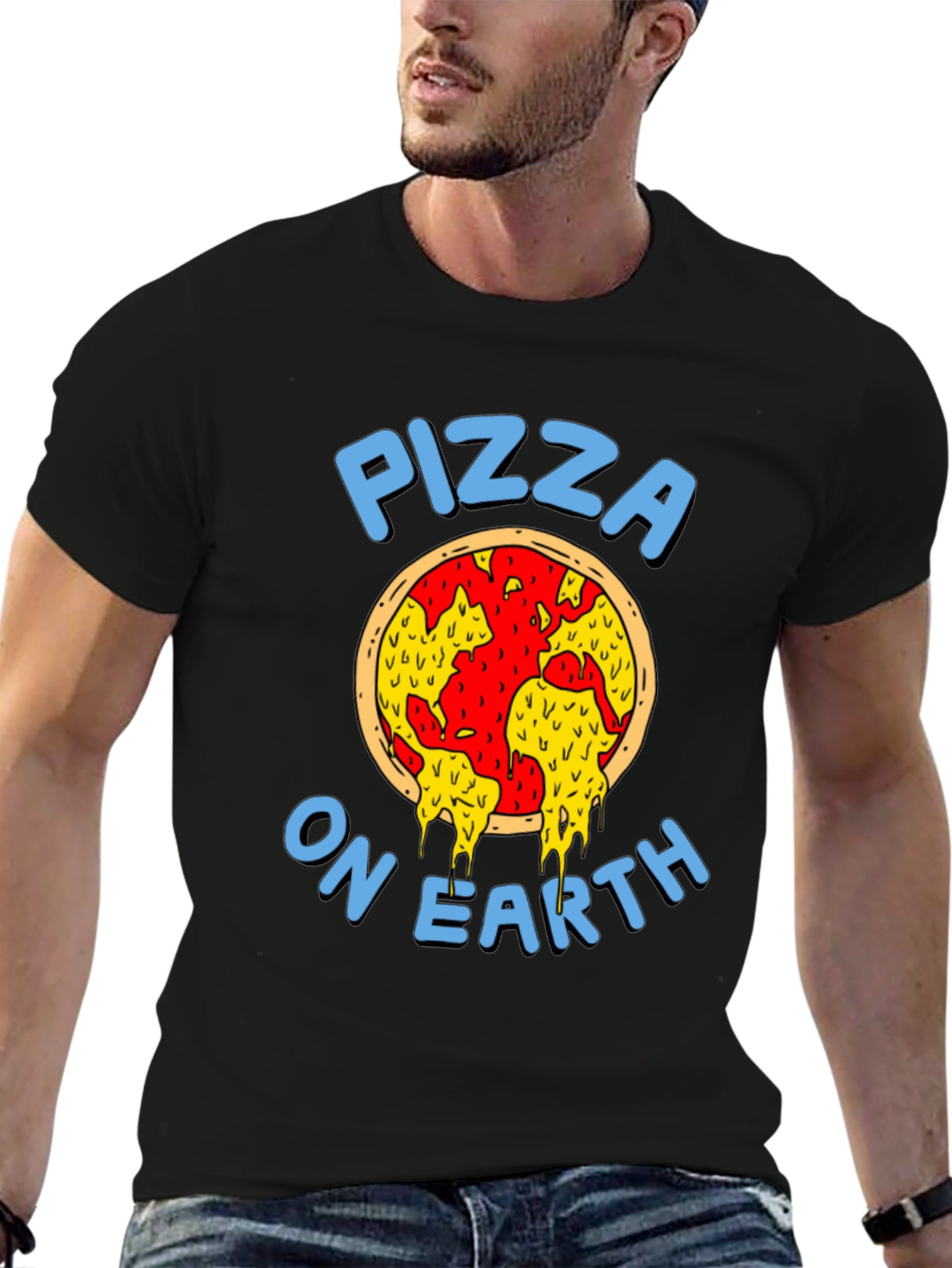 Pizza On Earth Graphic Tee - Foodie T-Shirt