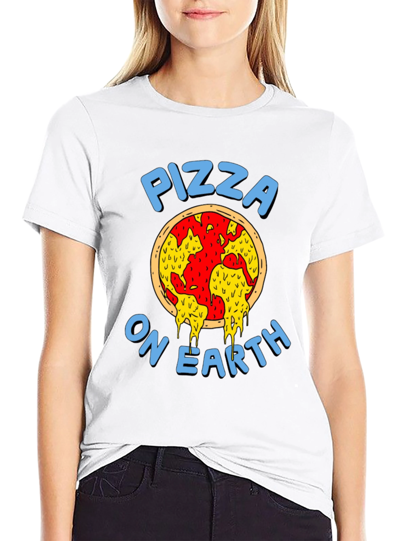Pizza On Earth Graphic Tee - Foodie T-Shirt