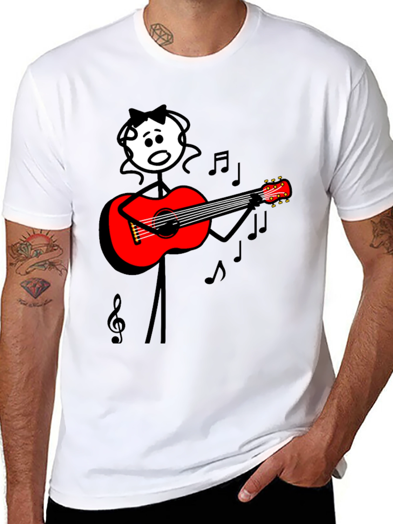 Guitar Stick Figure Tee