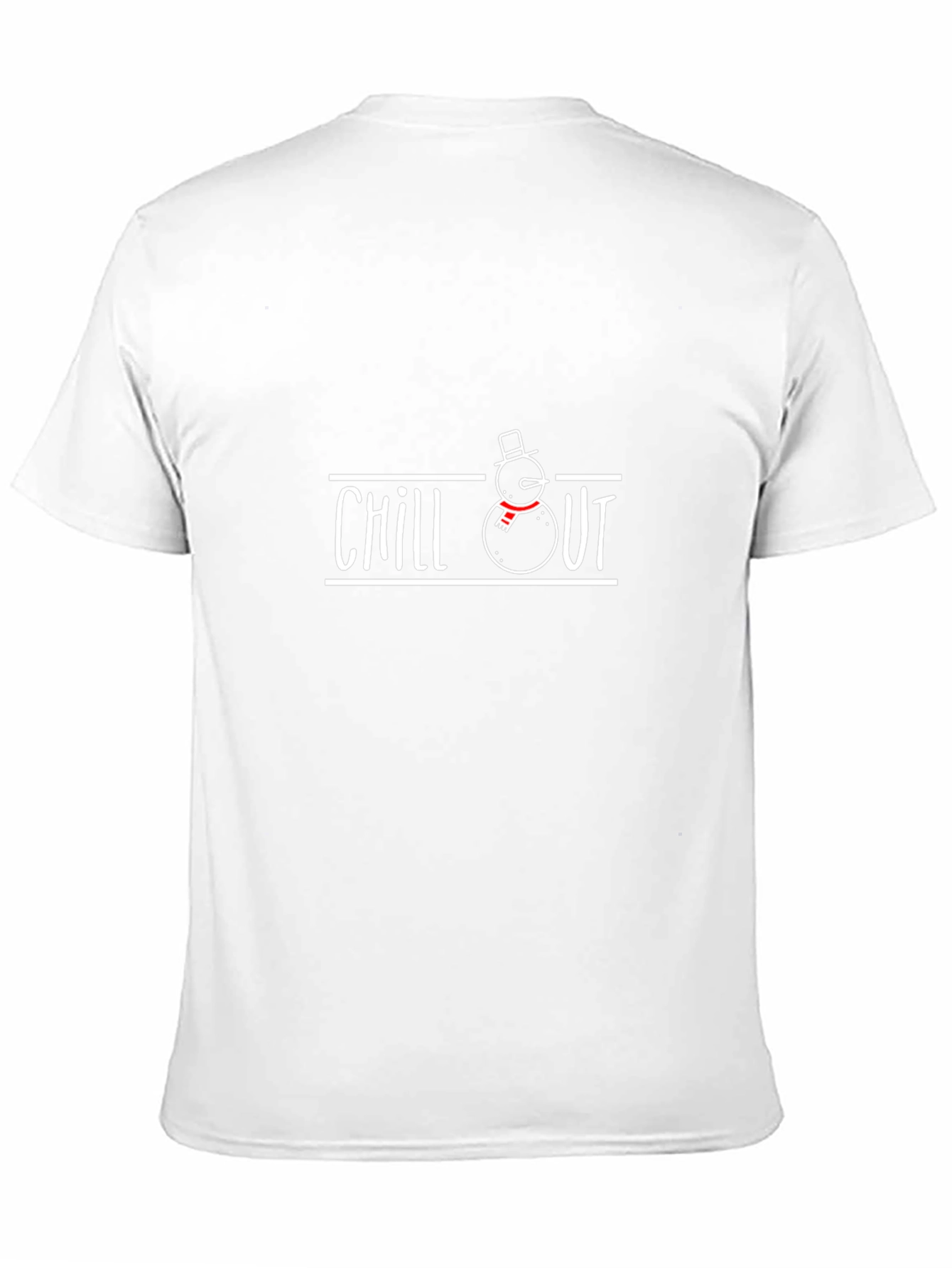 Chill Out Snowman Black Graphic T-Shirt