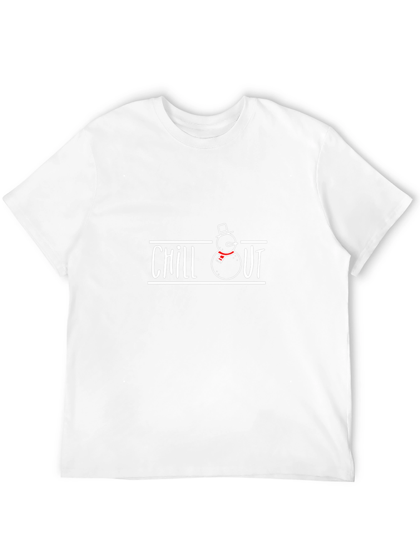 Chill Out Snowman Black Graphic T-Shirt