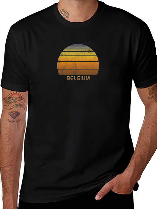Belgium Sunset T-Shirt - Retro Graphic Tee