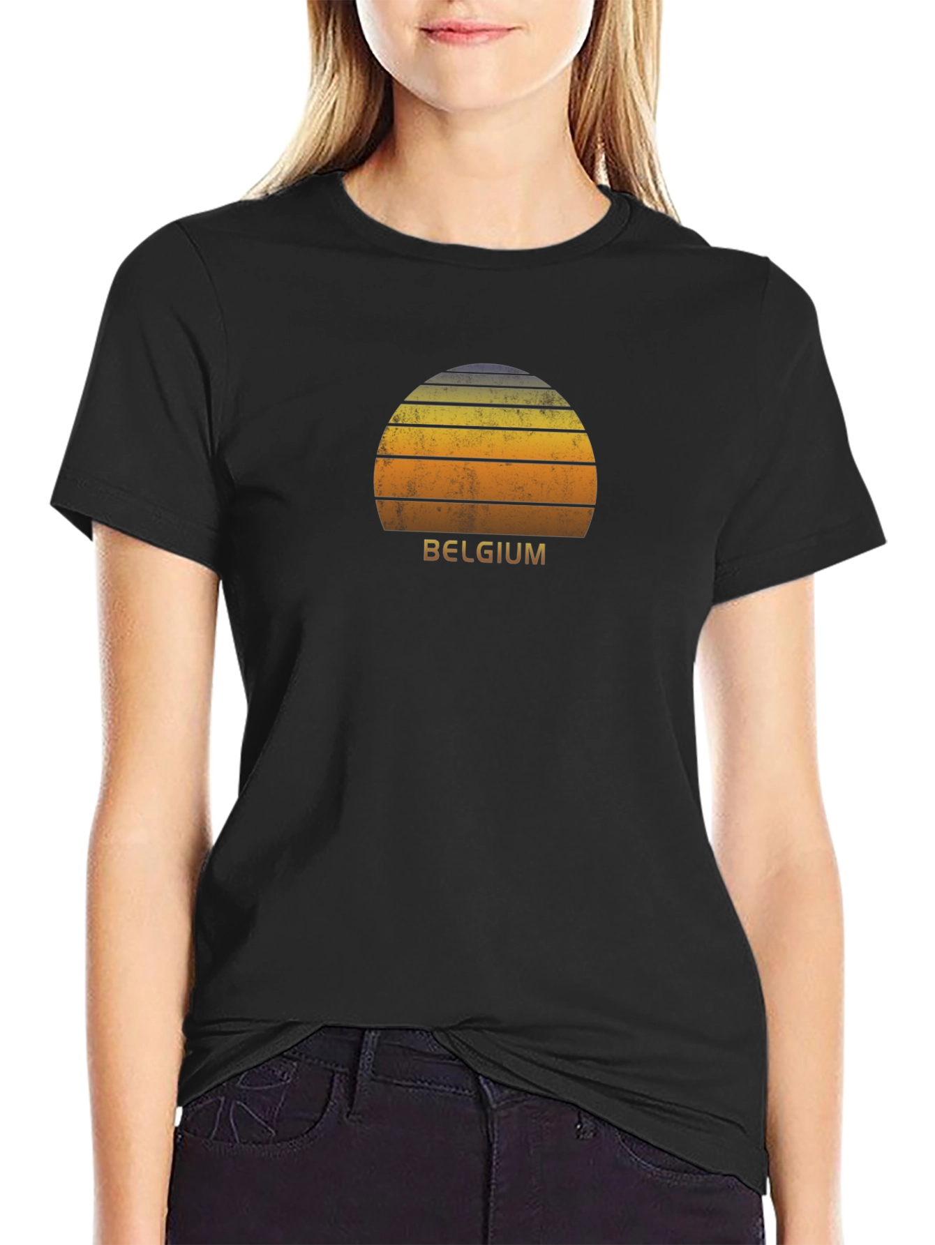 Belgium Sunset T-Shirt - Retro Graphic Tee