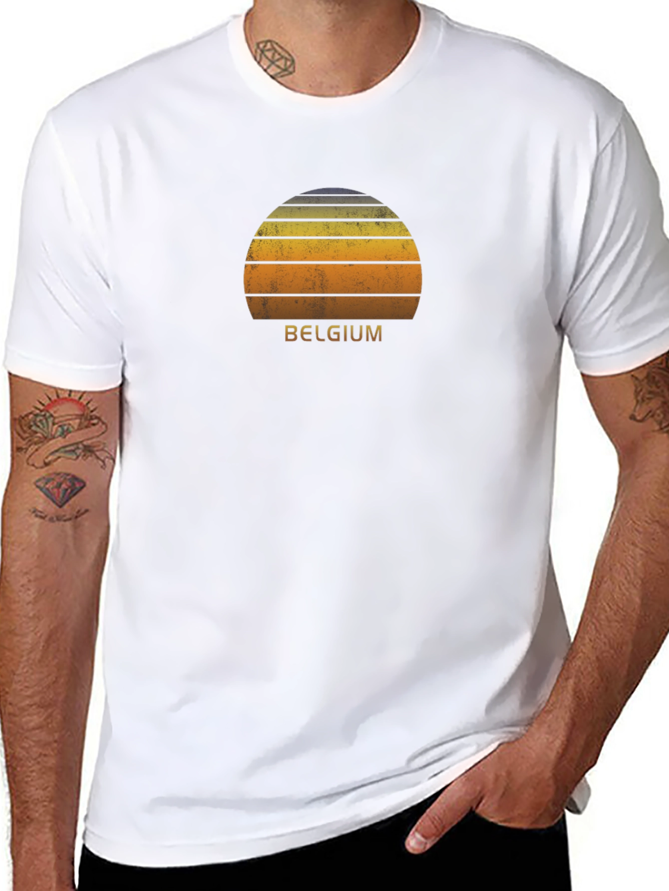 Belgium Sunset T-Shirt - Retro Graphic Tee