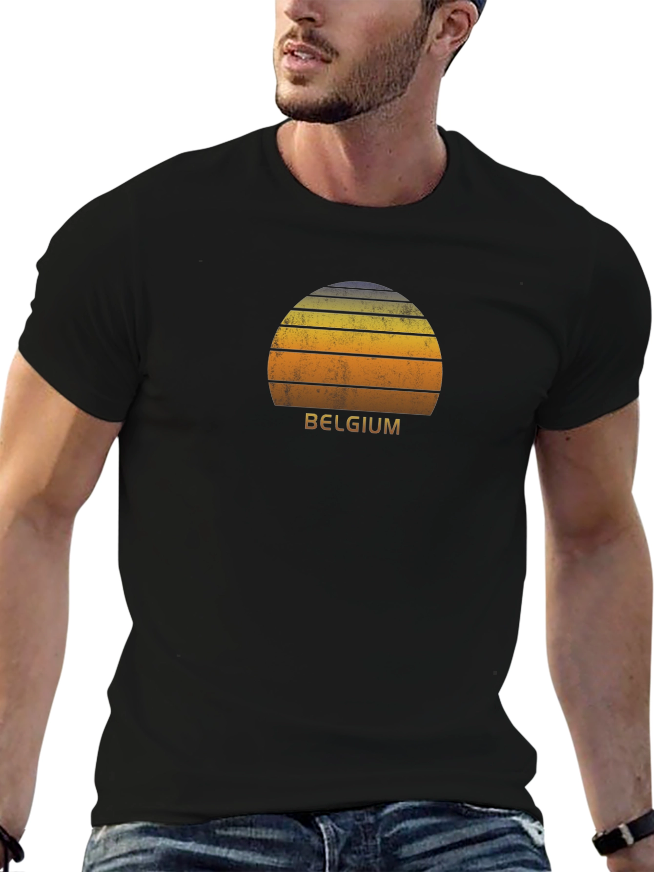 Belgium Sunset T-Shirt - Retro Graphic Tee