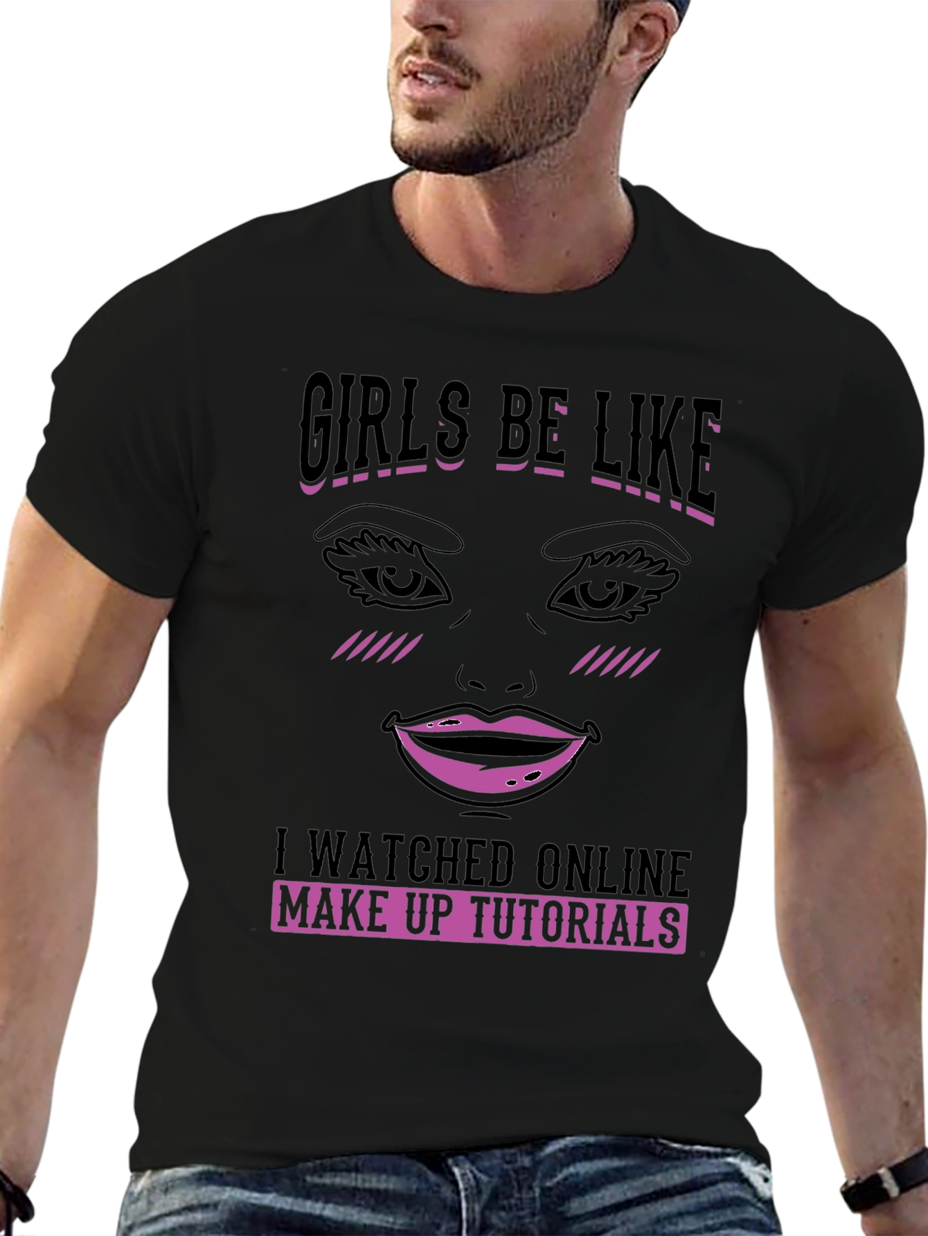 Girls Be Like Makeup Tutorial Graphic Tee