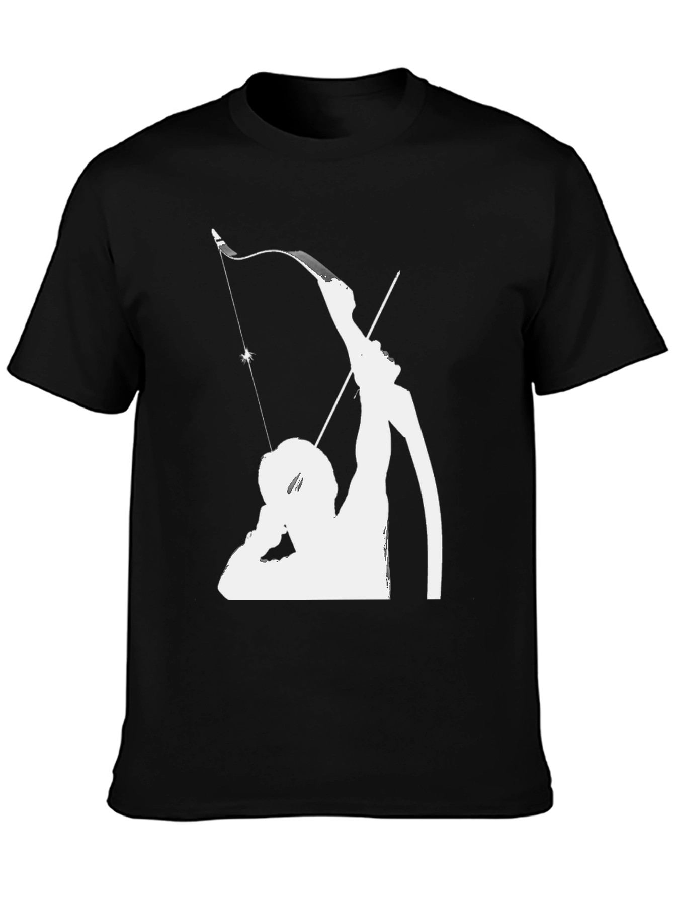 Archer Graphic Tee - Black Cotton Shirt
