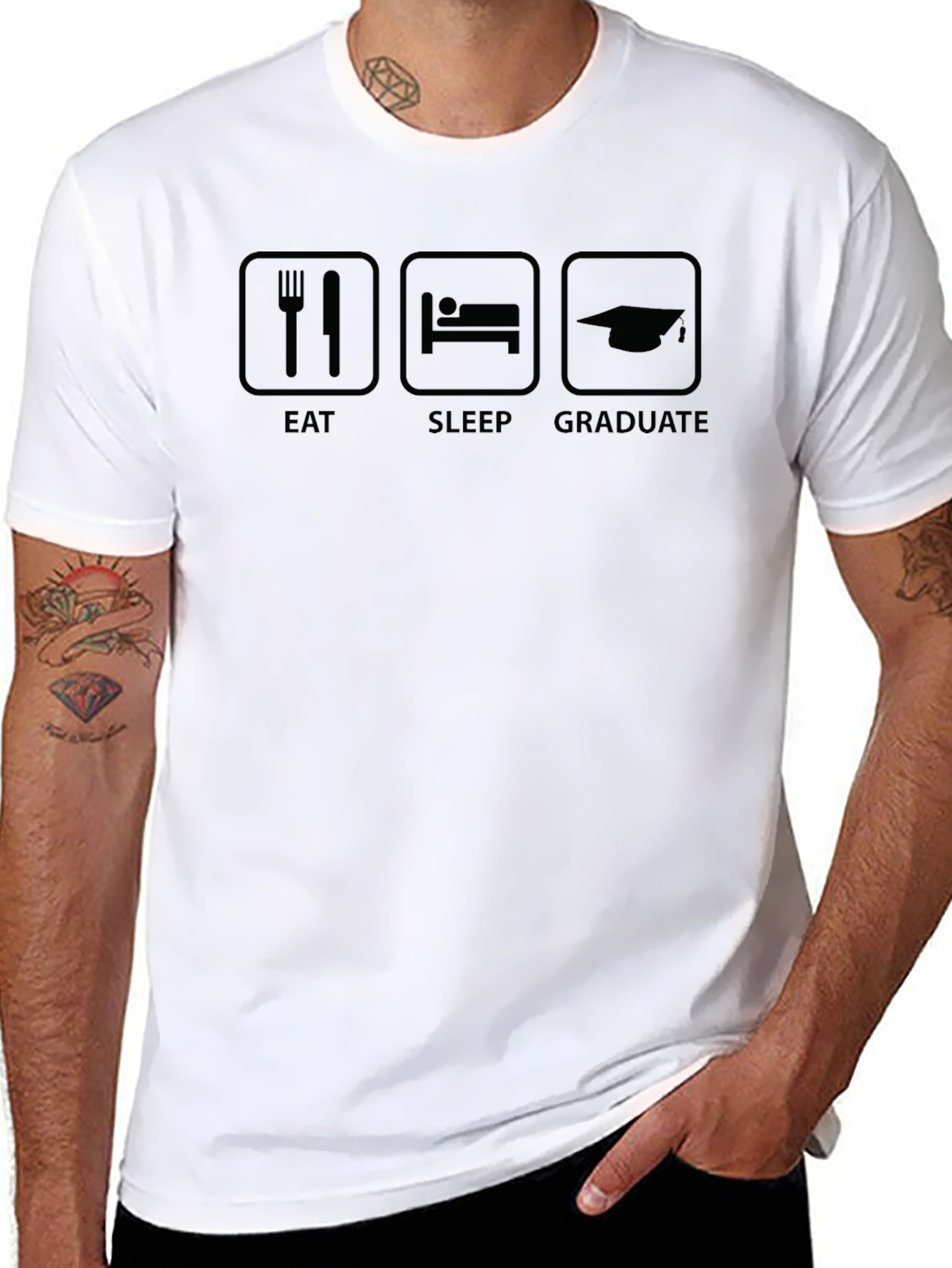 Eat Sleep Graduate Black T-Shirt