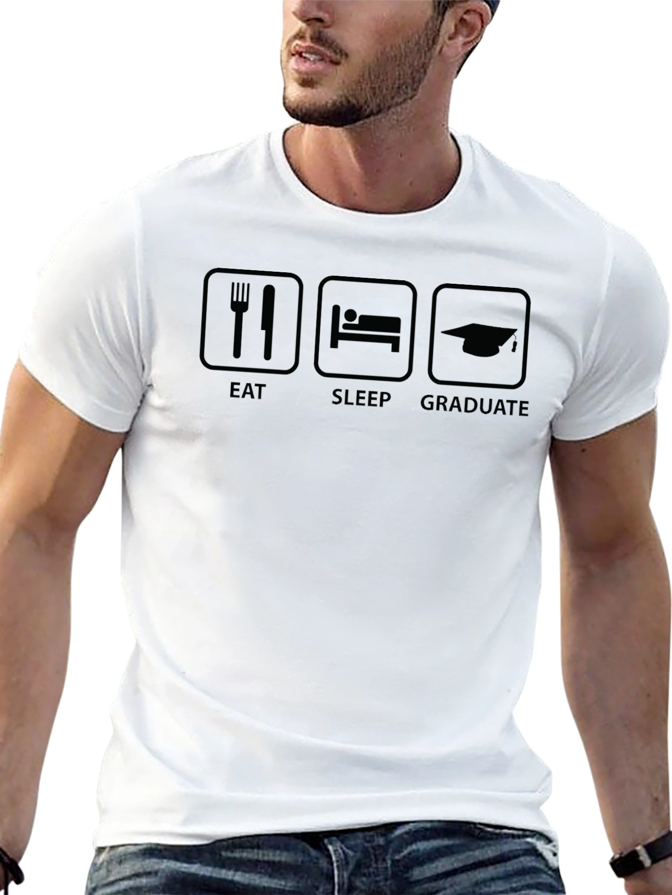 Eat Sleep Graduate Black T-Shirt