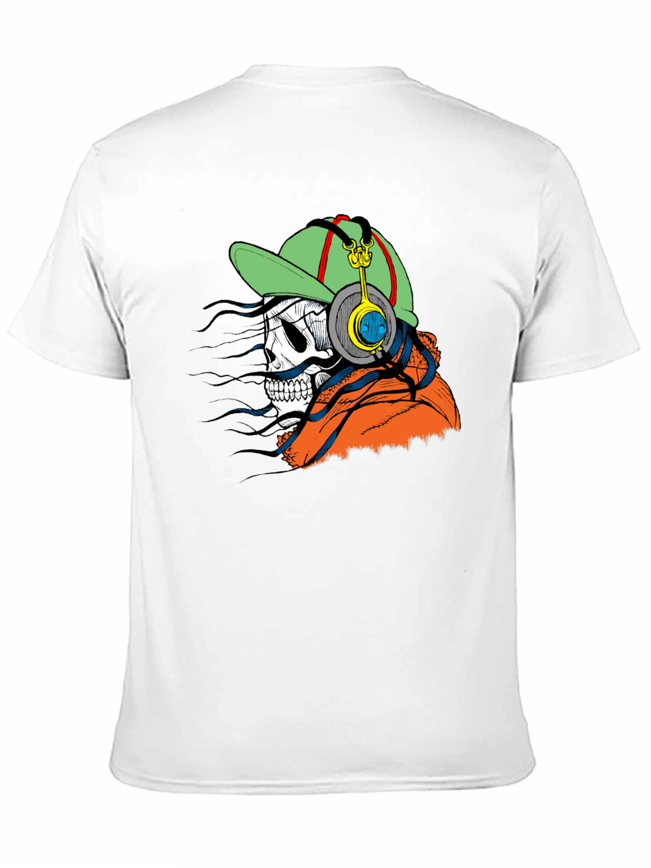 Skull with Headphones Graphic Tee - Cool & Edgy