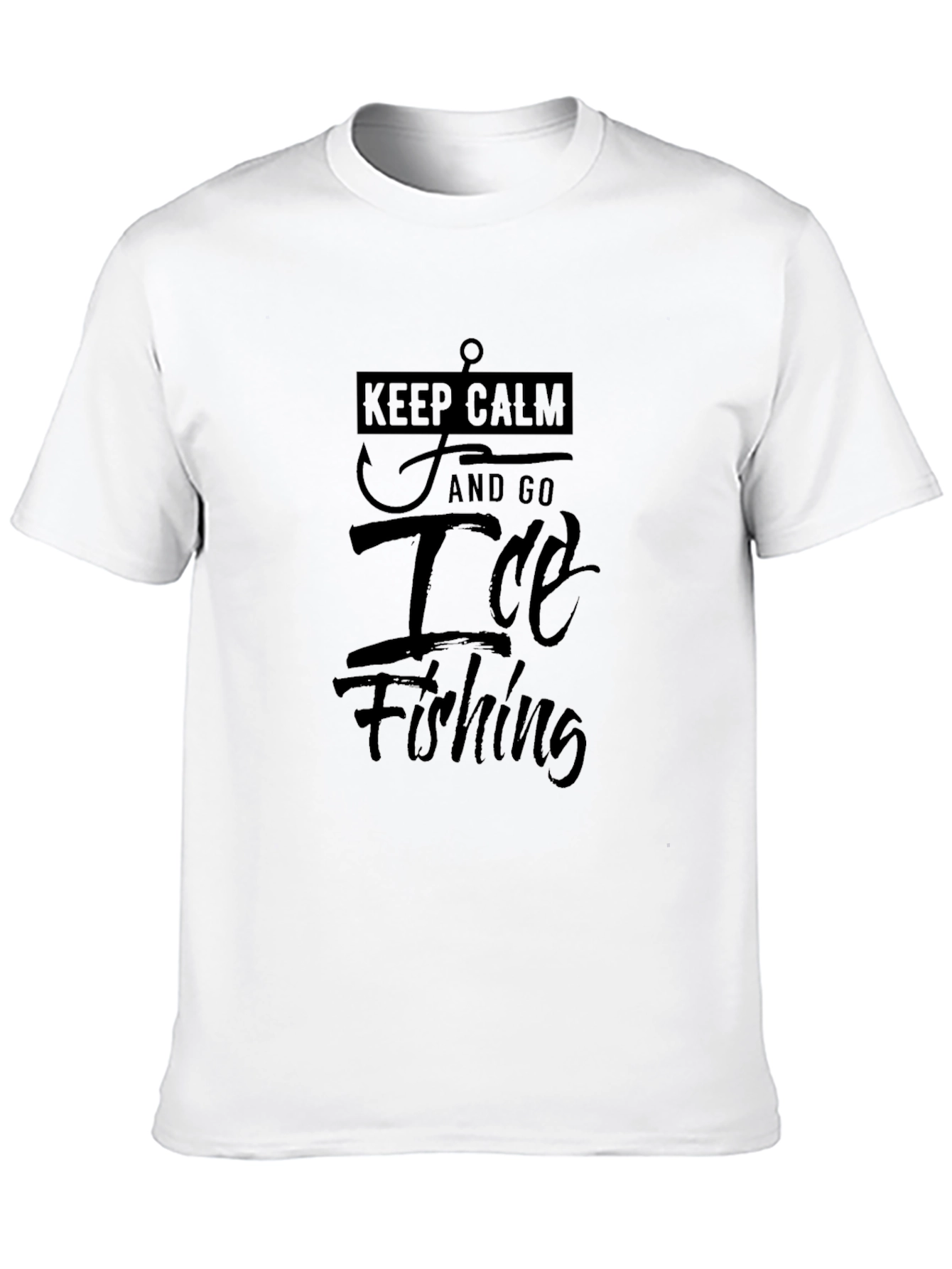 Keep Calm Ice Fishing T-Shirt - Angler Gift
