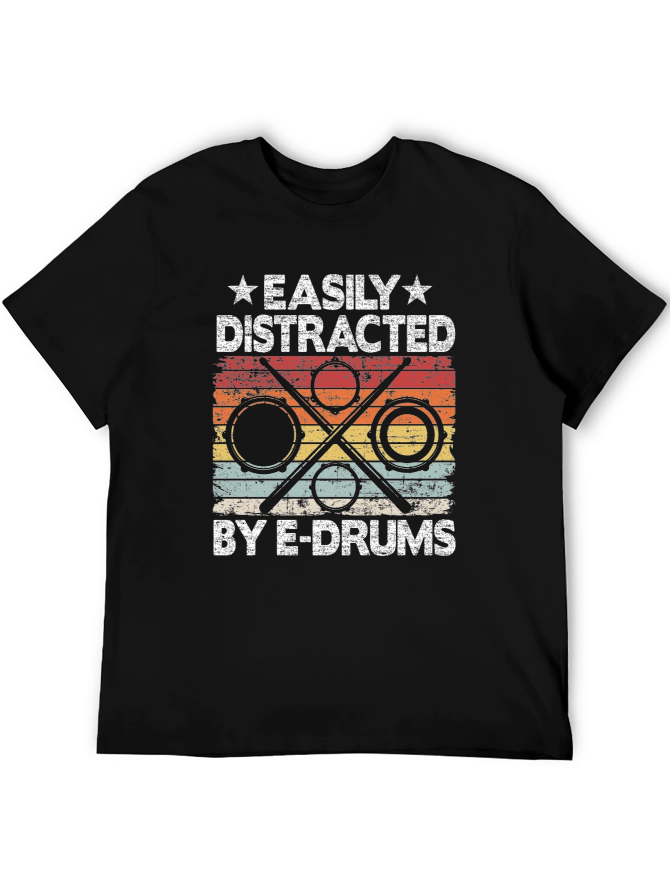 Easily Distracted By E-Drums Graphic T-Shirt
