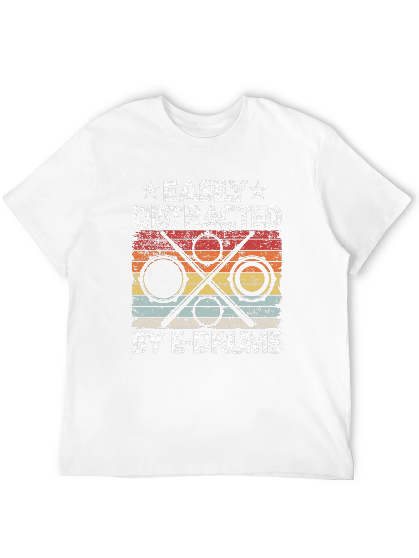Easily Distracted By E-Drums Graphic T-Shirt