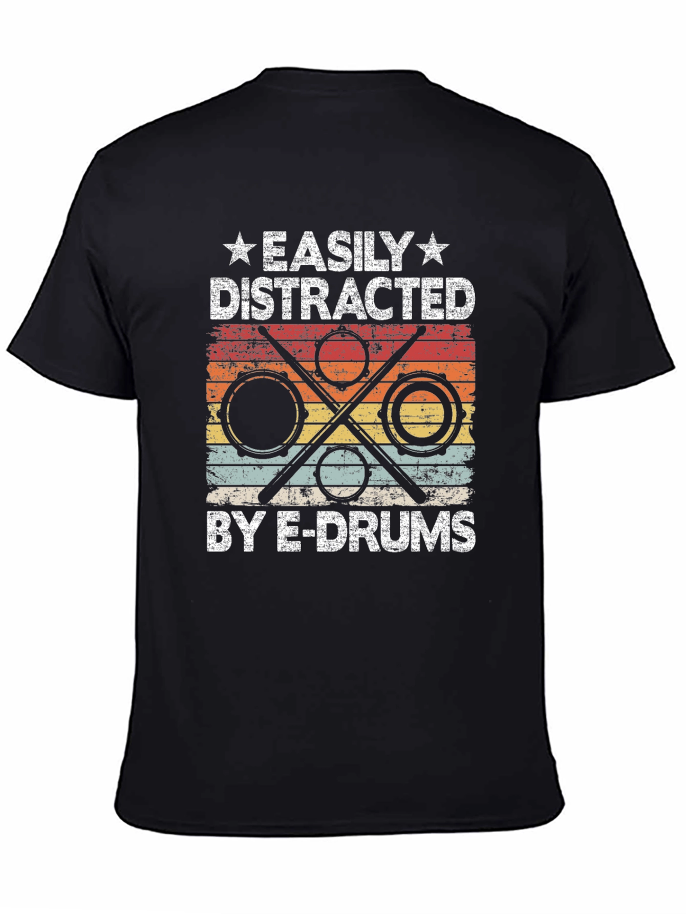 Easily Distracted By E-Drums Graphic T-Shirt