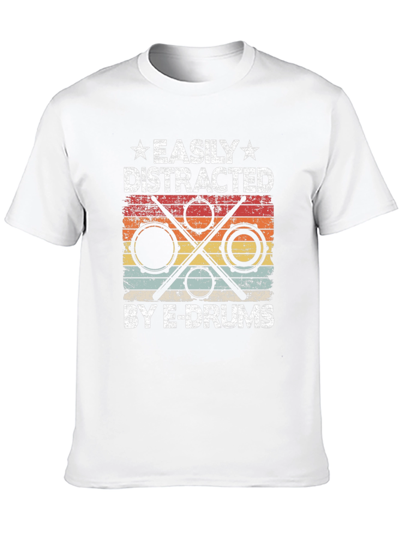 Easily Distracted By E-Drums Graphic T-Shirt