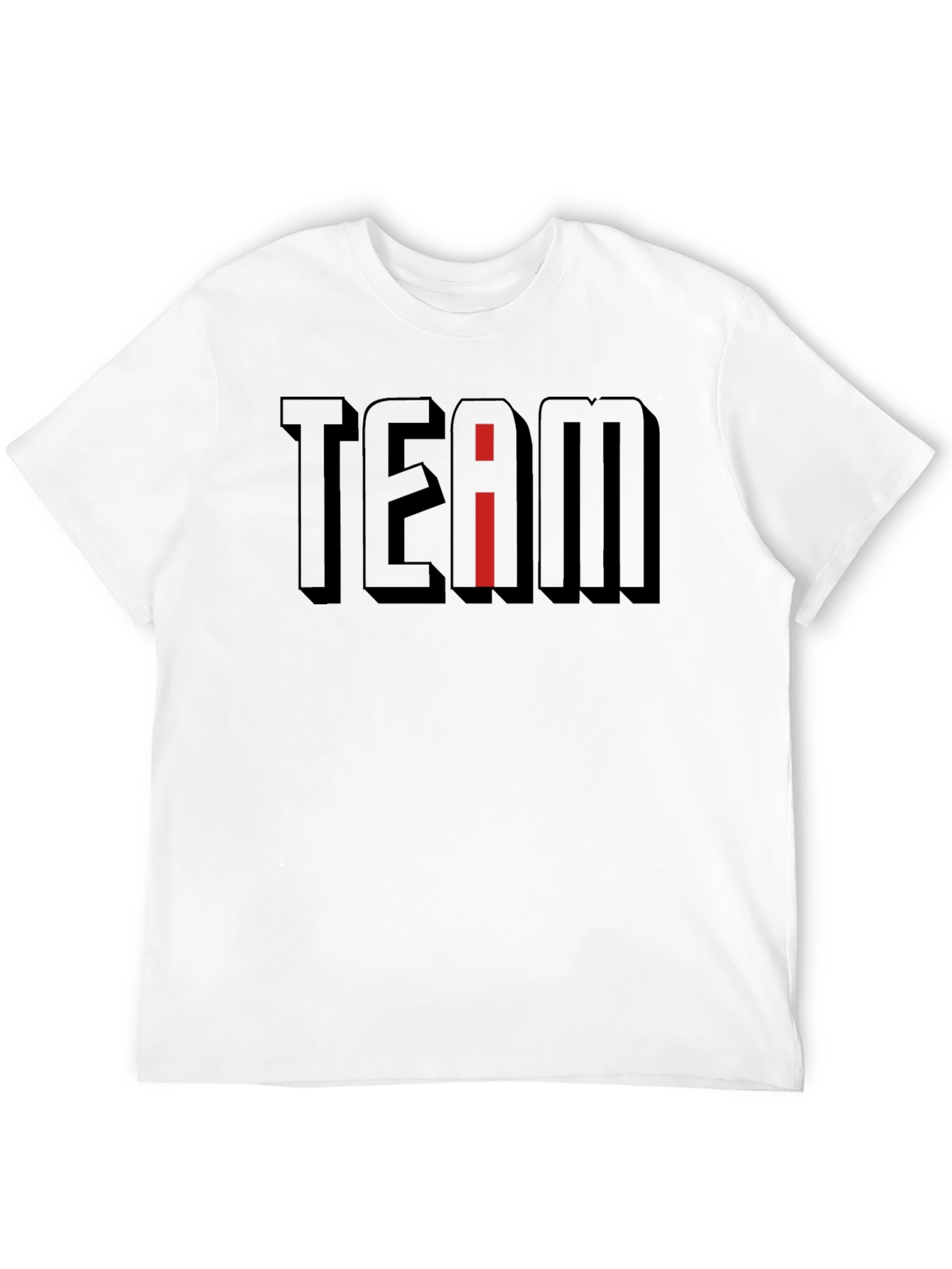Team T-Shirt - Black Tee with Red I Accent