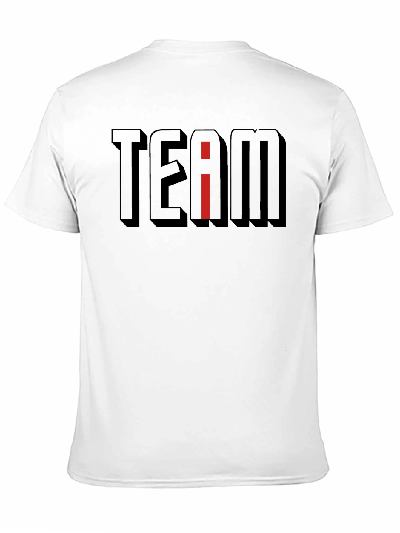 Team T-Shirt - Black Tee with Red I Accent