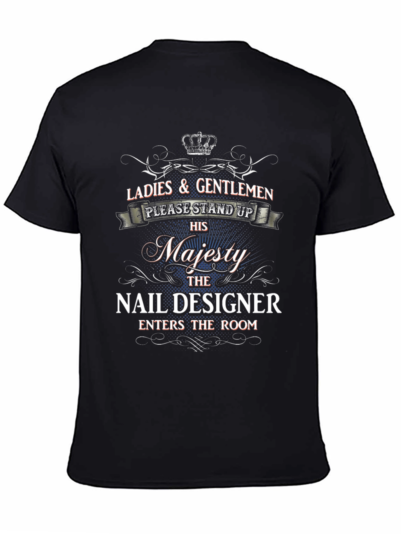 Majesty Nail Designer Black T-Shirt