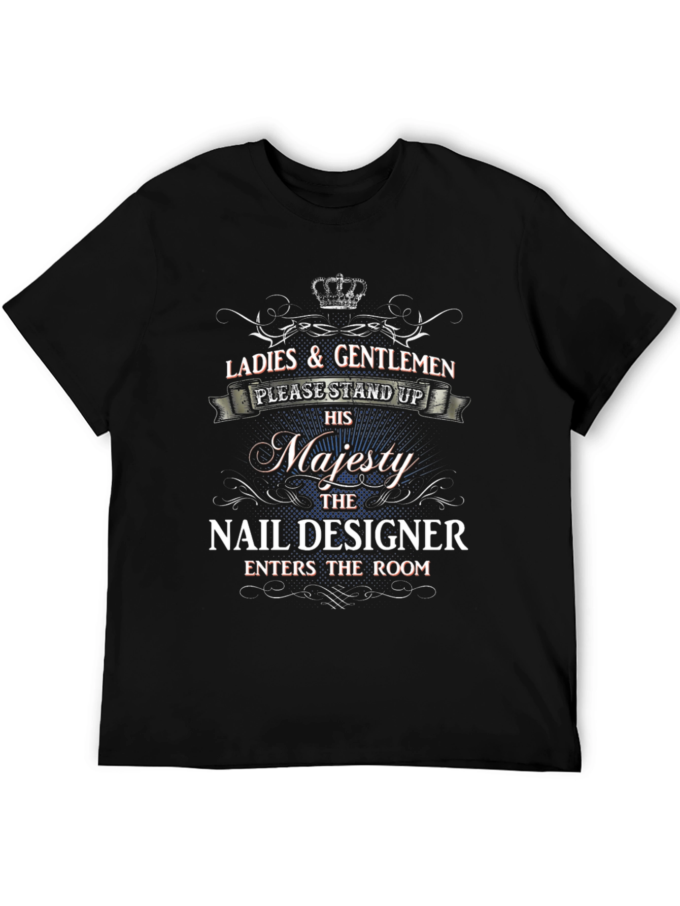 Majesty Nail Designer Black T-Shirt