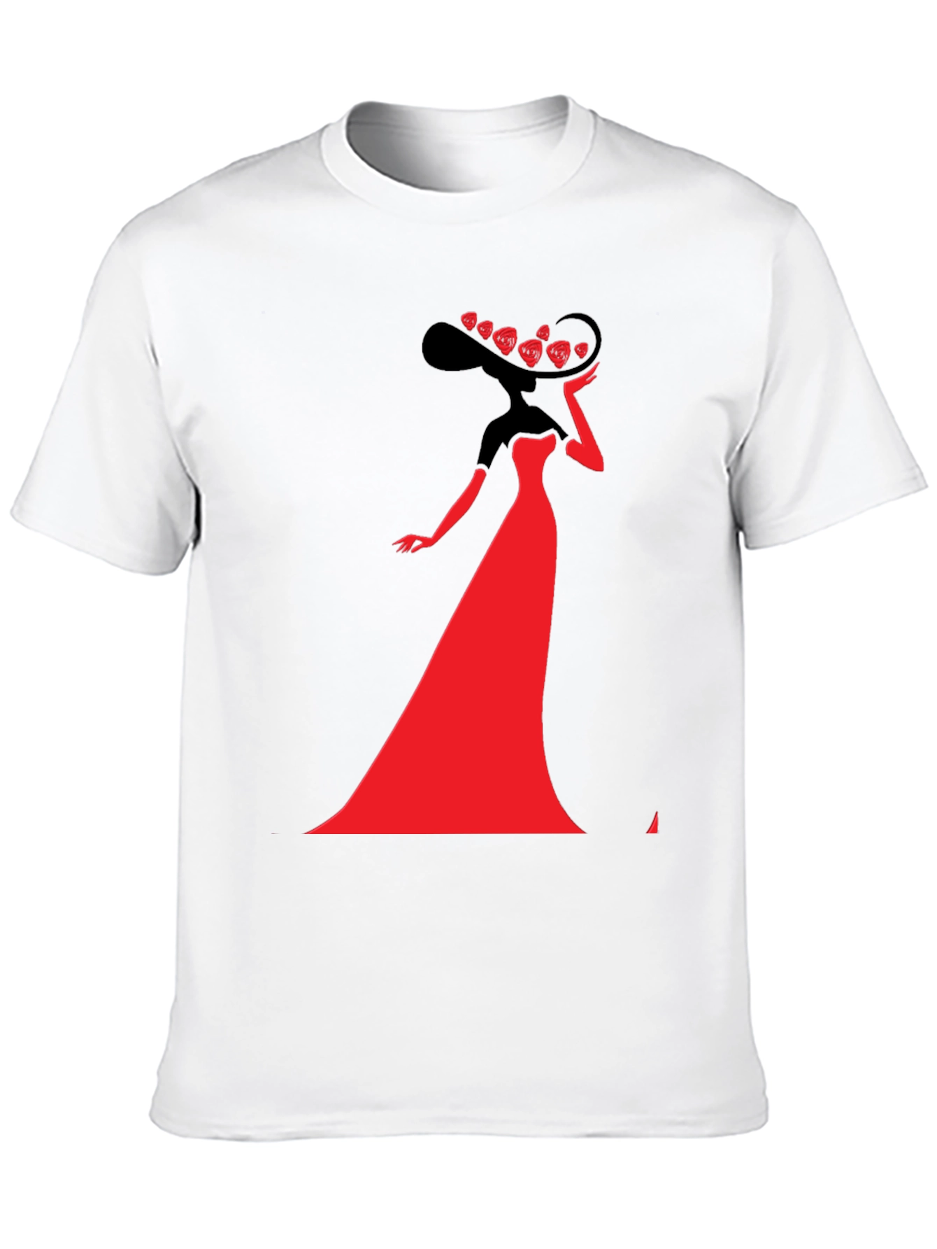 Stylish Lady Graphic Tee - Black